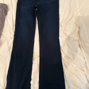 PAIGE Women's Deep Blue Straight Leg Jeans